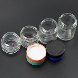 Glass Container CRC Jar with Child Resistant Cap for CBD